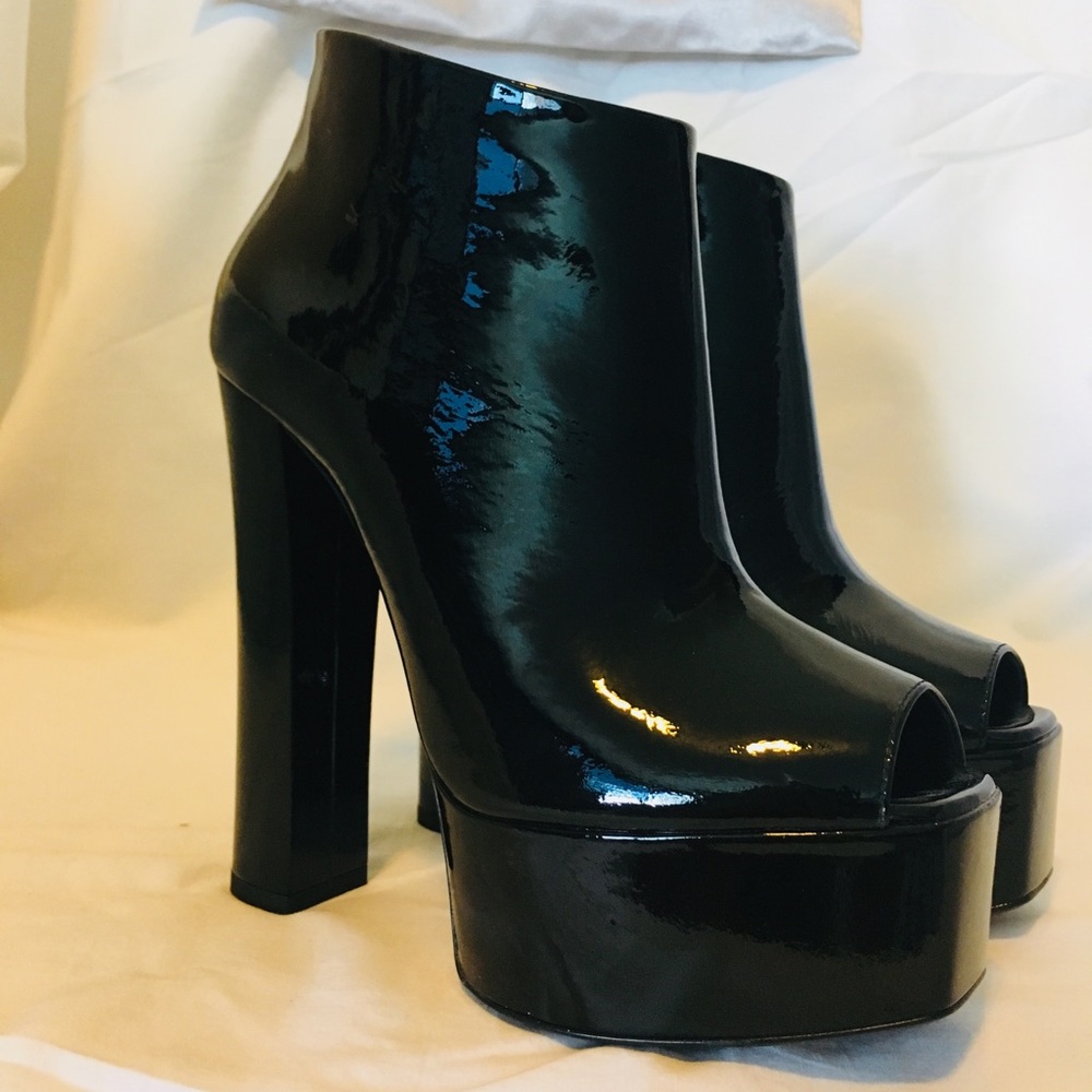 GIUSEPPE ZANOTTI LAVINA PEEP TOE PLTFORM BOOTIE 38